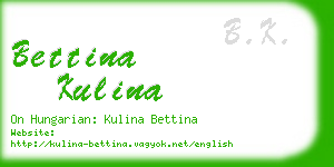 bettina kulina business card
